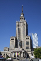 Poland, Warsaw, Centrum, Palace of Culture and Science, a gift from Russia in 1955.