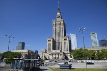 Poland, Warsaw, Centrum, Palace of Culture and Science, a gift from Russia in 1955.