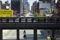 USA, New York State, New York City, Manhattan, The High Line public park on disused elevated railway track in the meat packing district.