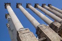 Spain, Andalucia, Cordoba, Columns of the Roman Temple.