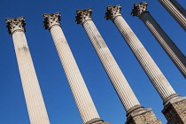 Spain, Andalucia, Cordoba, Columns of the Roman Temple.