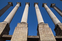 Spain, Andalucia, Cordoba, Columns of the Roman Temple.