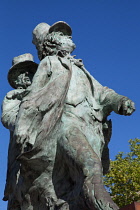 Spain, Andalucia, Granada, Statue of on Paseo del Violon.