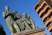 Spain, Andalucia, Granada, Monument to Flamenco on Paseo del Violon .