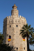 Spain, Andalucia, Seville, Torre del Oro and Navy Museum.