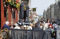 Scotland, Edinburgh, Restaurant along the Royal Mile.