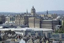 Scotland, Edinburgh, Holyrood Park, view to city centre from Holyrood Park.