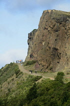 Scotland, Edinburgh, Holyrood Park, Salisbury Crags.