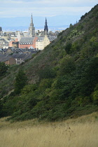 Scotland, Edinburgh, Holyrood Park, views to the city.