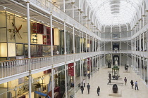 Scotland, Edinburgh, National Museum of Scotland, Grand Gallery, museum interior.