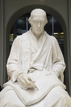 Scotland, Edinburgh, National Museum of Scotland, marble statue of James Watt 1827.