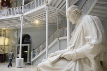 Scotland, Edinburgh, National Museum of Scotland, marble statue of James Watt 1827.