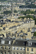 Scotland, Edinburgh, Calton Hill, view onto the New Town from Calton Hill.