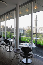 Scotland, Edinburgh, Harvey Nichols on St Andrew Square. View across the square from Havey Nics 4th Floor restaurant.