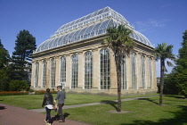 Scotland, Edinburgh, Royal Botanic Gardens, Palm House exterior.