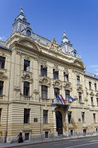 Croatia, Zagreb, Old town, Mihanoviceva Street, Hz Vuca Vlakova national railway headquarters.