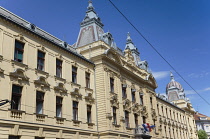 Croatia, Zagreb, Old town, Mihanoviceva Street, Hz Vuca Vlakova national railway headquarters.