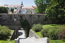 Croatia, Zagreb, Old town steps down from Park Opatovina to Tkalciceva Street.