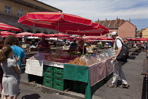 Croatia, Zagreb, Old town, Dolac market.