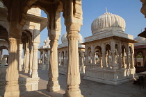 India, Rajasthan, Bikaner, Royal Cenotaphs at Devikund near Bikaner.