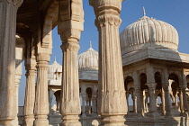 India, Rajasthan, Bikaner, Royal Cenotaphs at Devikund near Bikaner.