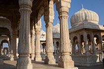 India, Rajasthan, Bikaner, Royal Cenotaphs at Devikund near Bikaner.