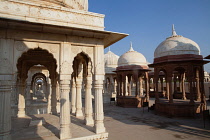 India, Rajasthan, Bikaner, Royal Cenotaphs at Devikund near Bikaner.