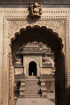 India, Madhya Pradesh, Maheshwar, Doorway at the Ahilya Fort in Maheshwar.