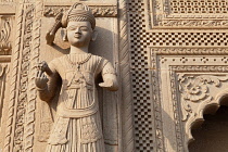 India, Madhya Pradesh, Maheshwar, Statue at the Ahilya Fort in Maheshwar.