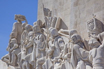 Portugal, Estredmadura, Lisbon, Belem, Monument to the Discoveries built in 1960 to commemorate the 500th anniversary of the death of Henry the Navigator.