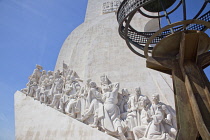 Portugal, Estredmadura, Lisbon, Belem, Monument to the Discoveries built in 1960 to commemorate the 500th anniversary of the death of Henry the Navigator.