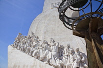 Portugal, Estredmadura, Lisbon, Belem, Monument to the Discoveries built in 1960 to commemorate the 500th anniversary of the death of Henry the Navigator.