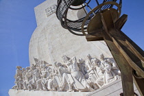 Portugal, Estredmadura, Lisbon, Belem, Monument to the Discoveries built in 1960 to commemorate the 500th anniversary of the death of Henry the Navigator.