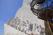 Portugal, Estredmadura, Lisbon, Belem, Monument to the Discoveries built in 1960 to commemorate the 500th anniversary of the death of Henry the Navigator.