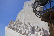 Portugal, Estredmadura, Lisbon, Belem, Monument to the Discoveries built in 1960 to commemorate the 500th anniversary of the death of Henry the Navigator.