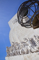 Portugal, Estredmadura, Lisbon, Belem, Monument to the Discoveries built in 1960 to commemorate the 500th anniversary of the death of Henry the Navigator.