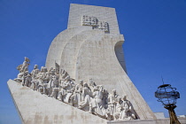 Portugal, Estredmadura, Lisbon, Belem, Monument to the Discoveries built in 1960 to commemorate the 500th anniversary of the death of Henry the Navigator.