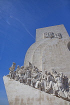 Portugal, Estredmadura, Lisbon, Belem, Monument to the Discoveries built in 1960 to commemorate the 500th anniversary of the death of Henry the Navigator.