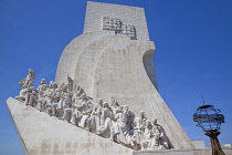 Portugal, Estredmadura, Lisbon, Belem, Monument to the Discoveries built in 1960 to commemorate the 500th anniversary of the death of Henry the Navigator.