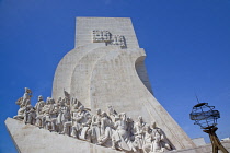 Portugal, Estredmadura, Lisbon, Belem, Monument to the Discoveries built in 1960 to commemorate the 500th anniversary of the death of Henry the Navigator.