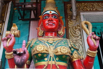 India, Tamil Nadu, Kumbakonam, Hindu god at the Nagesvara Swami Temple.