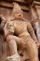 India, Tamil Nadu, Tanjore, Thanjavur, Statue of a hindu god at the Brihadisvara Temple in Tanjore.