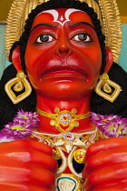 India, Uttar Pradesh, Ayodhya, Statue of Hanuman at a temple.