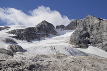 Italy, Trentino Alto Adige, Marmolada, views of the glacier on top of Marmolada.