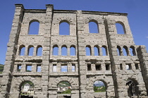 Italy, Valle d'Aosta, Aosta, Roman Theatre ruins.