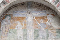 Italy, Piedmont, Susa, frescoes depicting the life of Christ, Cathedral San Giusto.