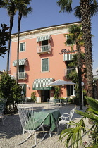 Italy, Veneto, Lake Garda, Bardolino, Hotel & garden.