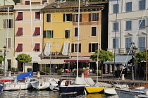 Italy, Lombardy, Lake Garda, Gargnano, harbour & waterfront.