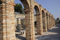 Italy, Lombardy, Lake Garda, Sirmione, Grotte di Catullo, arches of the Cryptoporticus.