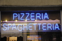 Italy, Lombardy, Lake Garda, restaurant sign.